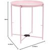 imageAmazon Basics Round Storage End Table Side Table with Cloth Basket Dusty Pink 177quotD x 177quotW x 189quotHDusty Pink