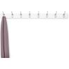 imageAmazon Basics Wall Mounted Modern Coat Rack with Versatile Storage Hooks Rectangular 8Hook WhiteWhite