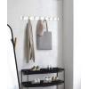 imageAmazon Basics Wall Mounted Modern Coat Rack with Versatile Storage Hooks Rectangular 8Hook WhiteWhite