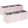 imageAmazon Basics Cube Organizer Bins Collapsible Storage Baskets for Shelves Peony Pink Pack of 6 13x15x13quot