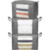 imageAmazon Basics Foldable Large Zipper Storage Bag Organizer Cubes with Clear Window ampamp Handles 3Pack Gray