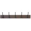 imageAmazon Basics Rectangular WallMounted Farmhouse Metal Coat Rack 5 Hooks Espresso