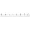 imageAmazon Basics Wall Mounted Modern Coat Rack with Versatile Storage Hooks Rectangular 8Hook WhiteWhite