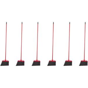 imageAmazon Basics Angle Broom With Metal Handle 6Pack Black ampamp Red Previously AmazonCommercial brand