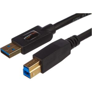 imageAmazon Basics USBA to USBB 30 Cable 48Gbps HighSpeed with GoldPlated Plugs 6 Foot Black6 Feet