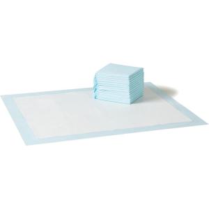 imageAmazon Basics Heavy Duty Absorbent Dog and Puppy Pee Pads with 5Layer LeakProof Design and QuickDry Surface for Potty Training XLarge 10 Count Blue ampamp WhiteStandard