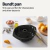 imageAmazon Basics Nonstick Bundt Pan Dishwasher and OvenSafe 10 inch Black