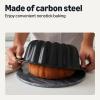 imageAmazon Basics Nonstick Bundt Pan Dishwasher and OvenSafe 10 inch Black