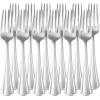 imageAmazon Basics Stainless Steel Dinner Forks with Scalloped Edge Pack of 12 SilverDinner Forks
