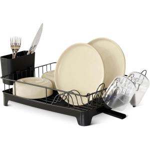 imageAmazon Basics Dish Drying Rack Stainless Steel 152 x 116 x 4 in Black