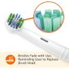 imageAmazon Basics Braun Electric Toothbrush Replacement Brush Heads 3 Count White Fits OralB1 Count Pack of 3