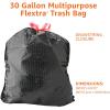 imageAmazon Basics 30 Gallon Flextra Strength Multipurpose Drawstring Trash Bags 20 Post Consumer Recycled 50 count1 Count Pack of 50