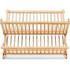 imageAmazon Basics Folding 2Tier Bamboo Dish Drying Rack  Collapsible 1247quotD x 1697quotW x 102quotH NaturalRound Bar