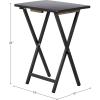 imageAmazon Basics Classic Foldable TV Dinner Tray Table with Storage Rack 146 L x 19 W x 26 H inch Natutral 4PackBlack