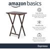 imageAmazon Basics Classic Foldable TV Dinner Tray Table with Storage Rack 146 L x 19 W x 26 H inch Natutral 4PackEspresso