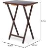 imageAmazon Basics Classic Foldable TV Dinner Tray Table with Storage Rack 146 L x 19 W x 26 H inch Natutral 4PackEspresso