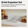 imageAmazon Basics Food and Drink Can Organizer for Fridge or Pantry 2Piece Set SelfDispensing Transparent Sides