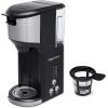 imageAmazon Basics Single Serve Coffee Maker KCup 14 Oz Black ampamp Stainless Steel Machine 598quotD x 944quotW x 1417quotHStandard