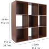 imageAmazon Basics Storage Cube Shelf Organizer 8 Cubes Espresso 117quot D x 241quot W x 476quot HEspresso