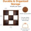 imageAmazon Basics Storage Cube Shelf Organizer 8 Cubes Espresso 117quot D x 241quot W x 476quot HEspresso