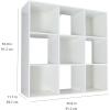 imageAmazon Basics Storage Cube Shelf Organizer 8 Cubes Espresso 117quot D x 241quot W x 476quot HWhite