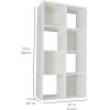 imageAmazon Basics Storage Cube Shelf Organizer 8 Cubes Espresso 117quot D x 241quot W x 476quot HWhite