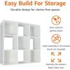 imageAmazon Basics Storage Cube Shelf Organizer 8 Cubes Espresso 117quot D x 241quot W x 476quot HWhite