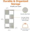 imageAmazon Basics Storage Cube Shelf Organizer 8 Cubes Espresso 117quot D x 241quot W x 476quot HWhite
