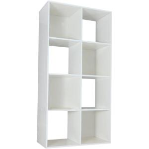 imageAmazon Basics Storage Cube Shelf Organizer 8 Cubes Espresso 117quot D x 241quot W x 476quot HWhite