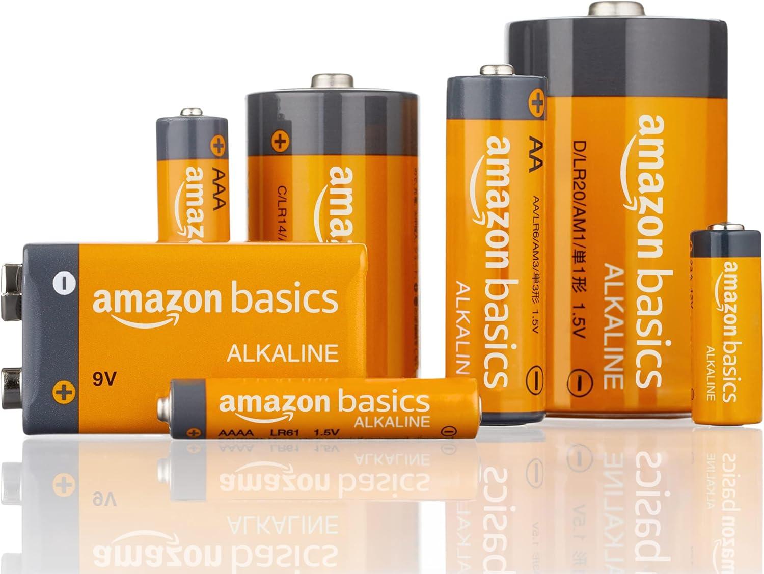 imageAmazon Basics 4Pack 9 Volt Alkaline Everyday Batteries for Smoke Detectors Long Lasting 5Year Shelf Life