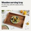 imageAmazon Basics Wooden Serving Tray Acacia Wood 17 x 12 in