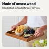 imageAmazon Basics Wooden Serving Tray Acacia Wood 17 x 12 in