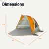 imageAmazon Basics Camping Sun Shelters Gray and Orange 7 x 4 x 4 feet LxWxH