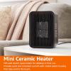 imageAmazon Basics Ceramic Space Heater Electric Heater for Indoor Use With 3 Heat Settings Temperature Control Lightweight 17 LBS 520 w Black 51quotL x 35quotW x 7quotHBlack