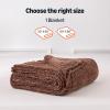 imageAmazon Basics Chunky Chenille Knit Microfiber Throw Blanket for Couch Bed and Sofa Soft and Warm Lightweight Jersey 60quot80quot BrownBrown