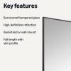 imageAmazon Basics Full Length Floor Mirror 59 x 16 x 055 inches Black64L x 21W