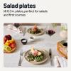 imageAmazon Basics Glazed Stoneware Salad Plates 4Piece Set Microwave and DishwasherSafe 83 in Linen GrayLinen Gray