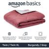 imageAmazon Basics Lightweight Microfiber Comforter Sets 2Pieces Geometrics TwinTwin XLBurgundy  Grey