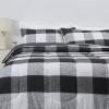 imageAmazon Basics Lightweight Microfiber Comforter Sets 2Pieces Geometrics TwinTwin XLCheckerboard Pattern  BlackWhite