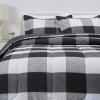 imageAmazon Basics Lightweight Microfiber Comforter Sets 2Pieces Geometrics TwinTwin XLCheckerboard Pattern  BlackWhite