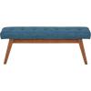imageAmazon Basics Modern Haraden Upholstered ButtonTufted Bench Blue 16 x 44 x 17 inBlue