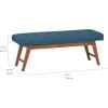 imageAmazon Basics Modern Haraden Upholstered ButtonTufted Bench Blue 16 x 44 x 17 inBlue