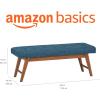 imageAmazon Basics Modern Haraden Upholstered ButtonTufted Bench Blue 16 x 44 x 17 inBlue