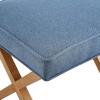 imageAmazon Basics Modern Haraden Upholstered ButtonTufted Bench Blue 16 x 44 x 17 inIndigo