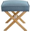 imageAmazon Basics Modern Haraden Upholstered ButtonTufted Bench Blue 16 x 44 x 17 inIndigo