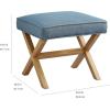 imageAmazon Basics Modern Haraden Upholstered ButtonTufted Bench Blue 16 x 44 x 17 inIndigo