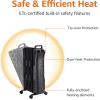 imageAmazon Basics Oil Space Heater Portable Radiator Heater with 7 OilFilled Fins for Indoor Use 3 Heat Settings Thermostat TipOver Protection ETL Safety Certificate Manual Control 1500W BlackManual Control