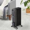 imageAmazon Basics Portable Oil Radiator Heater for Indoor Use 3 Heat Settings OverHeat Protection ETLcertified Safety 7 OilFilled Steel Fins 1500W 11quotD x 148quotW x 252quotH WhiteBlack