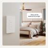 imageAmazon Basics Smart Fan Control Switch Single Pole Works with Alexa Only 24 GHz WiFi No Hub Required White