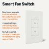 imageAmazon Basics Smart Fan Control Switch Single Pole Works with Alexa Only 24 GHz WiFi No Hub Required White